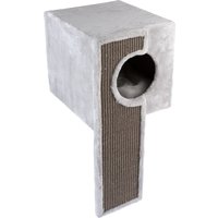 Lit douillet Ivy pour chat adaptée aux étagères TIAKI gris