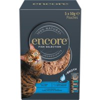 Lot mixte Encore en bouillon 10 x 50 g sachets pour chat - sélection au poisson (3 saveurs)