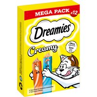 Dreamies Creamy Snacks - Ekonomipack: Mix Kyckling + Lax (84 x 10 g)