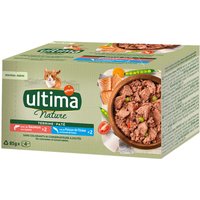 40x 85 g Ultima Nature Terrine 40 x 85 g au saumon et au poisson de l'océan, nourriture humide pour chats