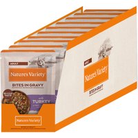 44x85g Bouchées en sauce dinde Nature's Variety nourriture humide pour chat