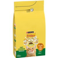 3x1,5kg PURINA FRISKIES Indoor kattenvoer met kip, kalkoen en groenten droog