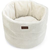 Designed by Lotte kattkorg Ribbed - ca Ø 50 x H 35 cm, ljusgrå