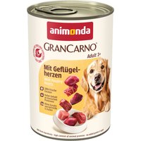 animonda GranCarno Original Adult 6 x 400 g - Fjäderfähjärta
