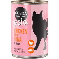 6x400g poulet / thon en gelée Cosma - Nourriture pour Chat