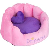 - L 45 x B 40 x H 30 cm - Hondenmand Princess Roze / Paars — afbeelding 1