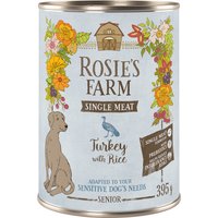 Rosie's Farm Single Meat Senior 6 x 395 g - Kalkon & ris
