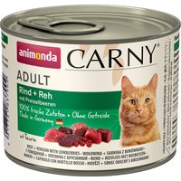 12x200g Adult bœuf, chevreuil, airelles Animonda Carny - Pâtée pour chat