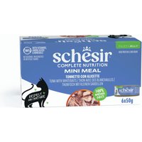 Schesir Complete Nutrition filé i gelé 6 x 50 g i burk - Tonfisk med vit fisk
