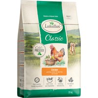 15 kg Lukullus Pressé à froid Poulet et Riz complet, croquettes pour chien