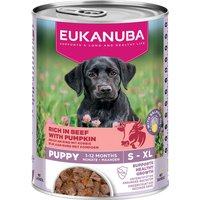Eukanuba Puppy Rich in nötkött med pumpa - 6 x 400 g