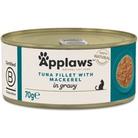 Applaws Cat i sås 6 x 70 g - Tonfisk med makrill