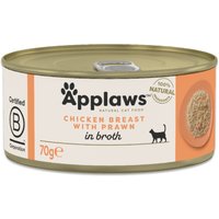Applaws i buljong 6 x 70 g - Kycklingbröst med räkor