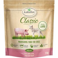 Lot économique: 5x1kg Lukullus Classic Porc et agneau croquettes pour chien