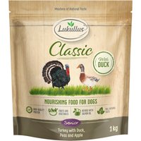 5 x 1kg nouvelle recette Lukullus Classic Senior, dinde et canard -Croquettes pour chien