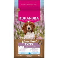 3kg Eukanuba Grain Free Puppy Small & Medium Breed Poisson de mer Croquettes pour chien