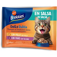 Brekkies Daily Delice 4 x 85 g - Kyckling + kalkon