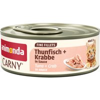 12x60 g Animonda Carny adulte en sauce thon et crabe nourriture pour chat humide