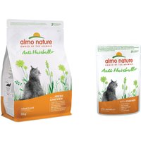 2 kg Almo Nature Holistic Anti Hairball + 6 x 70 g passande våtfoder till ett specialpris! - 2 kg kyckling & ris + 6 x 70 g kyckling