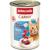 animonda Carny Adult 6 x 400 g - Nötkött & torsk med persiljerot