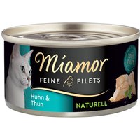 Miamor Filets Fins Naturels 6 x 80 g pour chat - poulet, thon