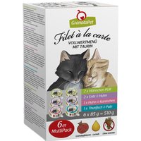 Provpack: GranataPet Filet à la carte 6 x 85 g - Blandpack: 4 sorter