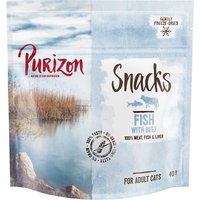 Blandat provpack: Purizon Snacks 2 x 40 g - Lamm & fisk / Fisk & nötkött