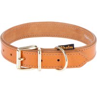 Heim Buffalo läderhalsband, konjak - Storlek 55: 40 - 50 cm halsomfång