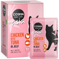 12x100g Cosma Thai/Asia en gelée poulet, thon - Pâtée pour chat