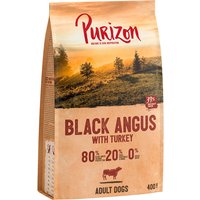 400g Purizon Adult Black Angus, dinde sans céréales - Croquettes pour chien