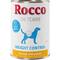 6x400g Rocco Diet Care Weight Control poulet, pommes de terre - Pâtée pour chien