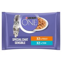 12x 85g Purina One Sterilcat Sensitive Kip en Tonijn nat kattenvoer