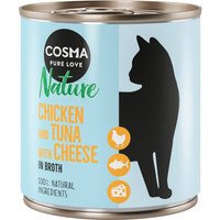 12x280g Cosma Nature poulet, thon, fromage - Pâtée pour chat