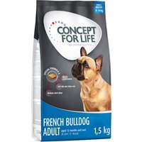 Testez-les ! Croquettes Concept for Life 1 kg ou 1,5 kg pour chien - Bouledogue français Adult (1,5 kg)