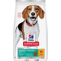 Multipack risparmio! 2 x Hill's Science Plan Crocchette per cani - 2 x 12 kg Adult 1+ Perfect Weight Medium con Pollo