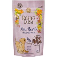 Rosie's Farm Puppy Snacks "Mini Hearts" Truthahn - 50 g