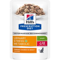 Hill's Prescription Diet c/d Multicare Stress + Metabolic Chicken - 12 x 85 g