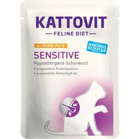 24x85g Sensitive Kip/Kalkoen Kattovit Kattenvoer Maaltijdzakjes