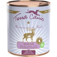 6x800g Senior sans céréales gibier, tomate, pomme, herbes fraîches Terra Canis - Pâtée pour chien