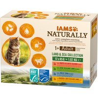 IAMS Naturally Cat Adult - Land & Sea Collection 12 x 85 g