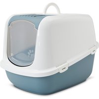 Maison de toilette Savic Nestor XXL bleu-gris/ blanc - pour chat