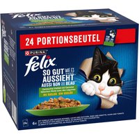 24x85g Felix Tendres Effilés en gelée sélection aux légumes - Pâtée pour chat