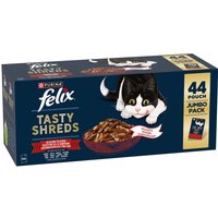 Felix Tasty Shreds 44 x 80 g - Pack Ahorro - Selección de carnes