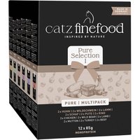 Blandpack: catz finefood Pure Pouches 12 x 80/85 g - Pure Collection I 6 sorter 12 x 80 g