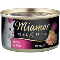 6x100g Filets Fins poulet, riz en gelée Miamor - Pâtée pour chat