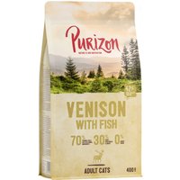400g Purizon Adult cerf, poisson sans céréales - Croquettes pour chat