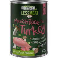 Greenwoods Less Meat pleurotes du panicaut 6 x 400 g pour chien - dinde