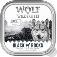 Wolf of Wilderness Adult - Single Protein 6 x 150 g en barquettes pour chien - Black Rocks - chèvre