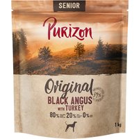 Purizon Senior, Black Angus & dinde - sans céréales pour chien - 4 x 1 kg