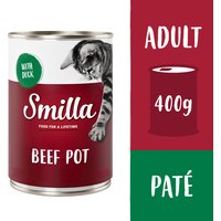 6x400g Smilla bœuf bœuf, canard - Pâtée pour chat